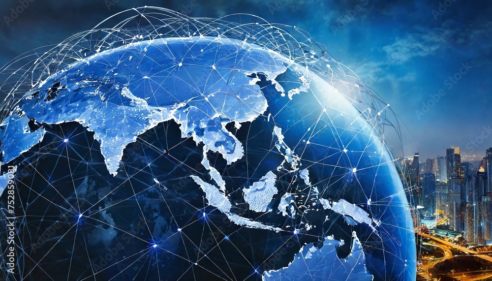 asia map network internet ,global network business,stock
money market , trader