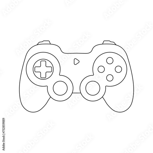Gamepad controller vector icon. Joystick logo. Game console vector icon. Stylish simple gamepads.