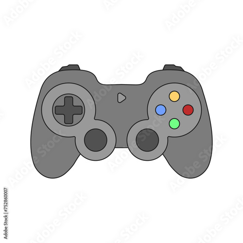 Gamepad controller vector icon. Joystick logo. Game console vector icon. Stylish simple gamepads.