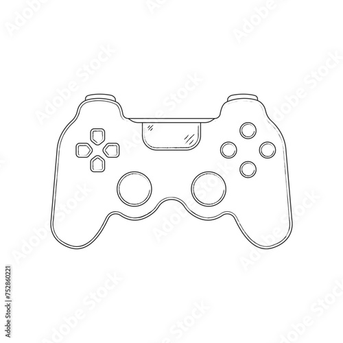 Gamepad controller vector icon. Joystick logo. Game console vector icon. Stylish simple gamepads.
