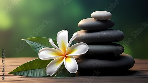 Zen background with flowers