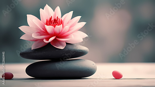 Zen background with flowers