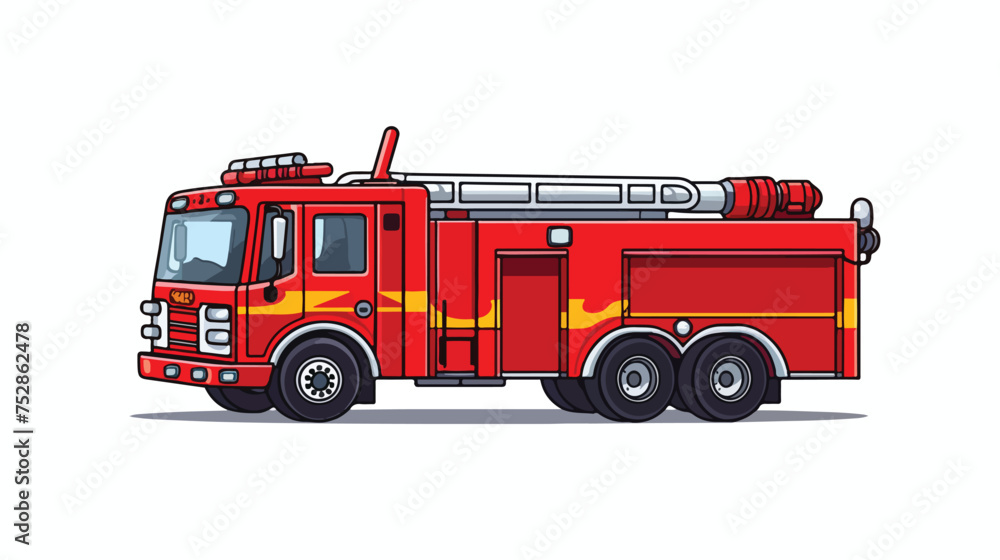 Fire truck icon design template vector isolated 