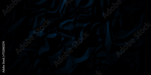 Black fabric background dark black wave paper crumpled texture. Black fabric textured crumpled. black paper background. panorama black wrinkly paper texture background, crumpled pattern texture.