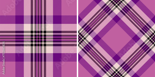 Textile tartan fabric of pattern plaid seamless with a background vector texture check.