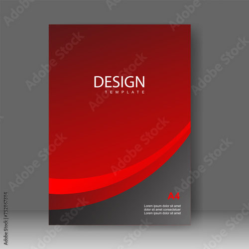 Book cover design modern technology style. Annual report. Brochure template, catalog. Simple Flyer promotion. magazine. Vector illustration