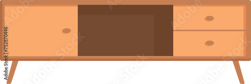 Wooden furniture icon cartoon vector. Store house sale. Online discount retail
