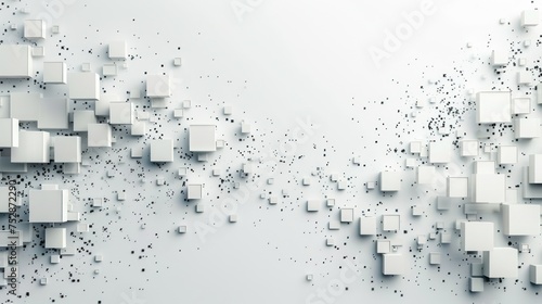 Abstract White Geometric Shapes Background