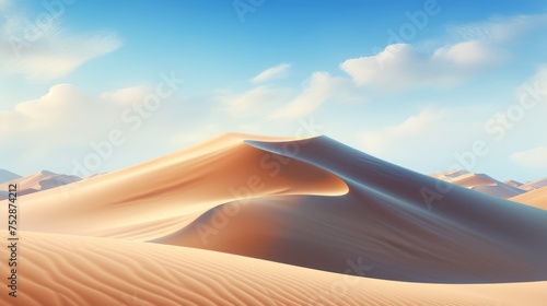 Wavy sand dunes  desert landscape background