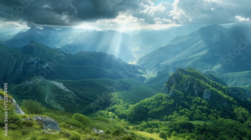 Breathtaking View of Mountains Landscape