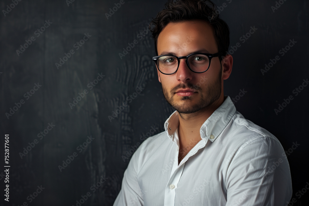 Portrait of a confident creative professional. Created with Generative AI technology. Portrait of a confident creative professional. Created with Generative AI technology.