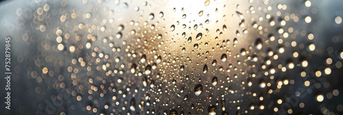 Gold and Bronze Rain Droplets on Window  A visually appealing and atmospheric image of raindrops on a window  perfect for use in advertisements  blog