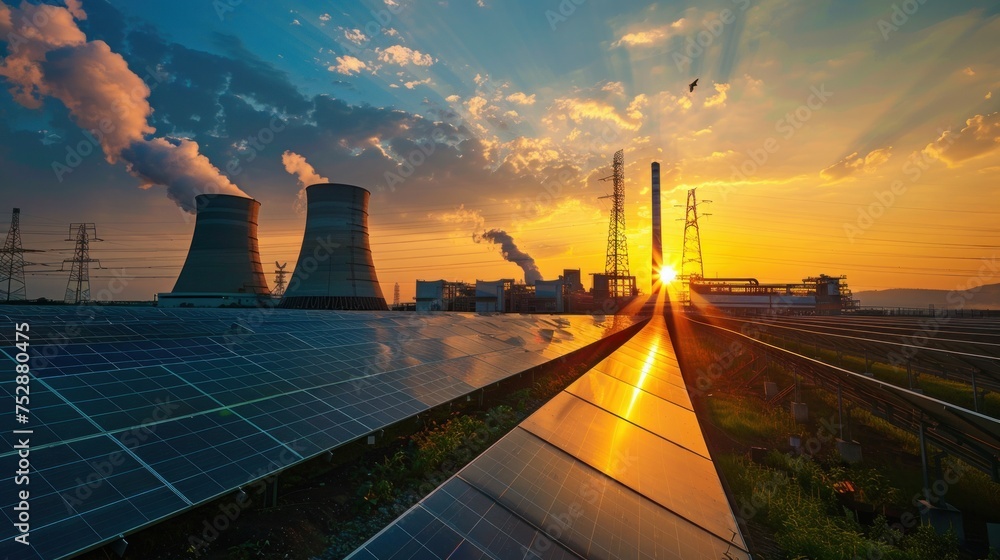 Power plant using renewable solar energy with sun 