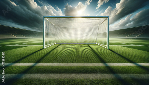 Soccer goal on the field. Soccer gates © Bon_man