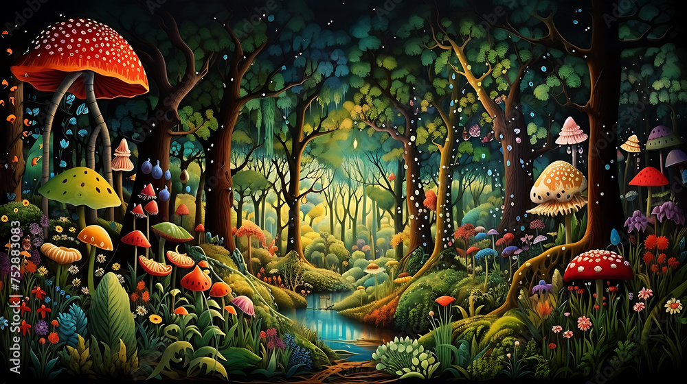 Fototapeta premium art scene of fairy tale forest