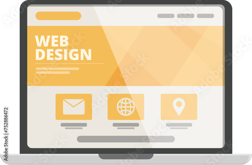 Web design html icon cartoon vector. Code seo pc. Engine pad coder