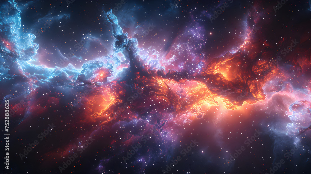 galaxy in space for banner and background  - obrazy, fototapety, plakaty 