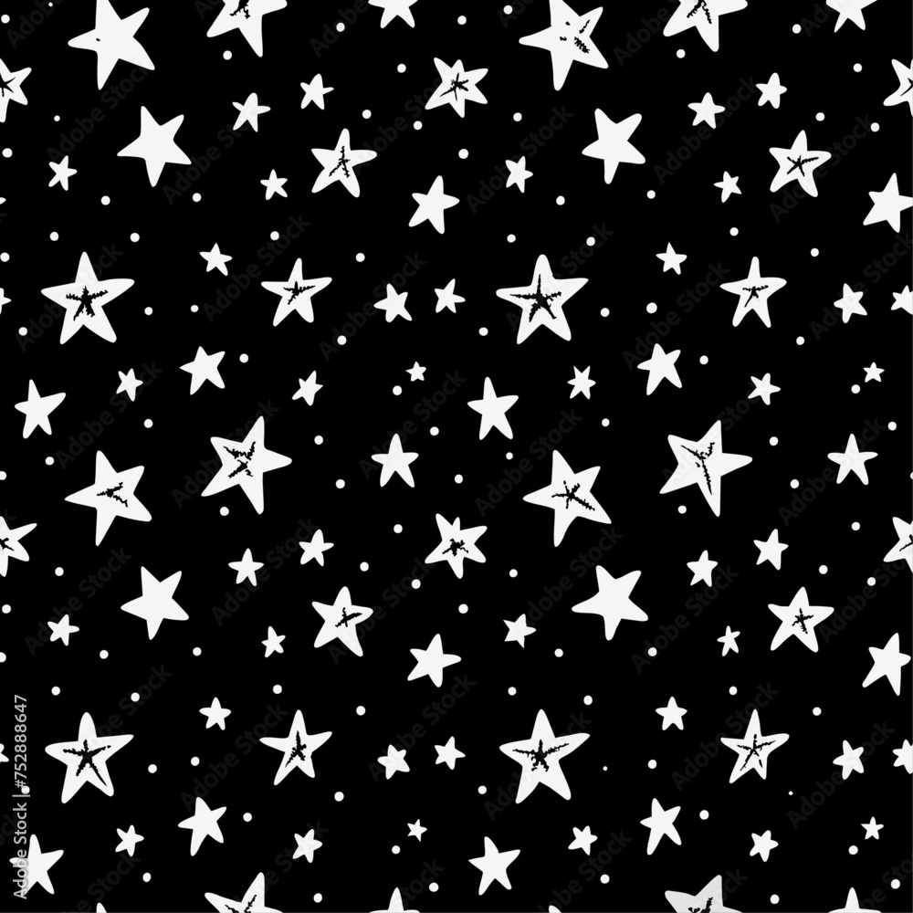 Stars and planet doodles art illustration, for background, and wrapping, textile or package design Stars and planet doodles art illustration, for background, and wrapping, textile or package design