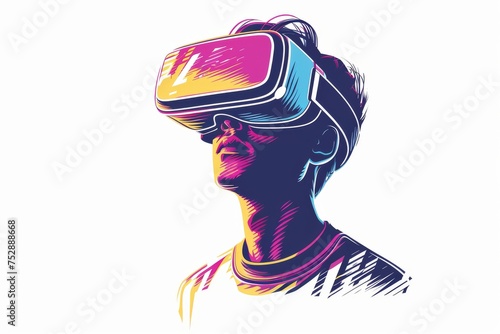 VR Loyalty Mixed Virtual Reality Goggles for Observation. Augmented reality Glasses Occupational safety analysis. Future Technology holding headset Headset Gadget and Science fictional Wearable
