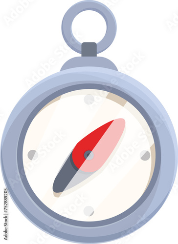 Fishing marine compass icon cartoon vector. Aquatic navigation. Ocean radar