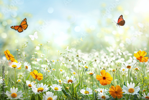 Butterfly Dance in the Summer Bloom