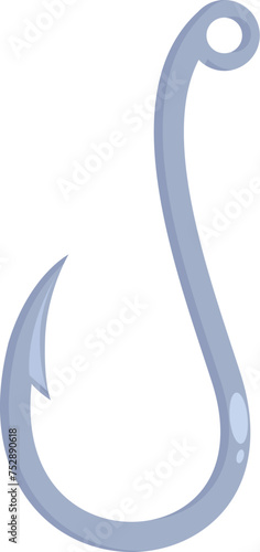 Fishing hook icon cartoon vector. Sector gear tool. Man holiday hobby