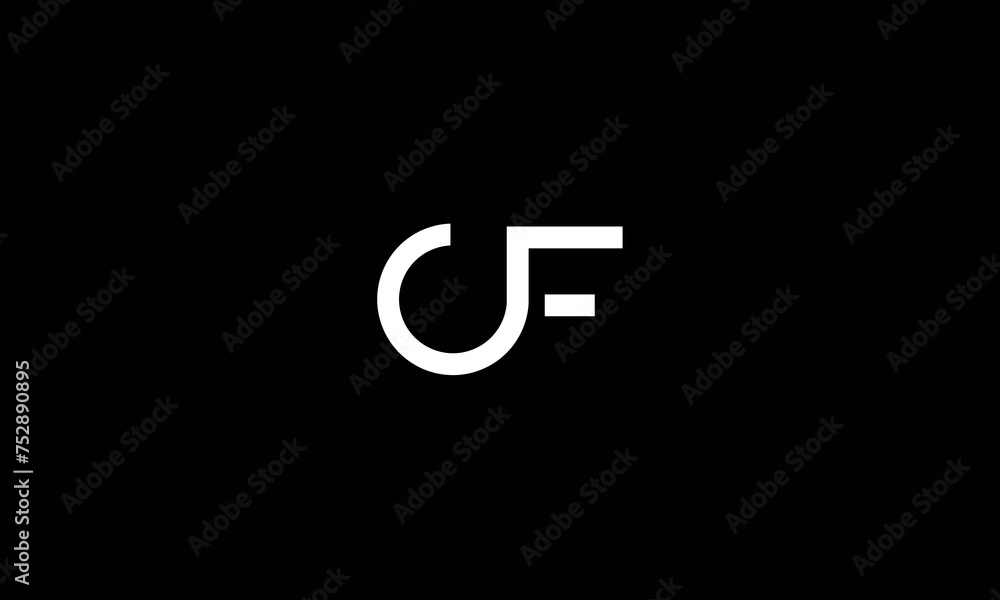 CF, FC, C,F Abstract Letters Logo monogram CF, FC, C,F Abstract Letters Logo monogram