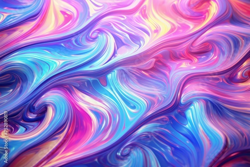  Psychedelic holographic pattern with vibrant swirls and morphing shapes, creating a mesmerizing and surreal visual experience.