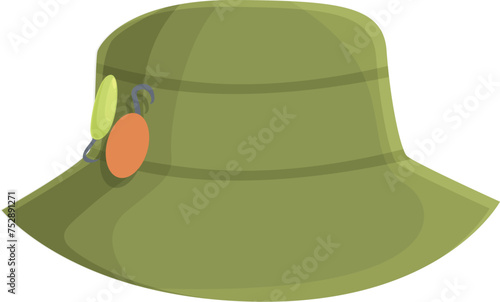 Fishing textile cap icon cartoon vector. Mesh aquatic sea. Fishing equipment