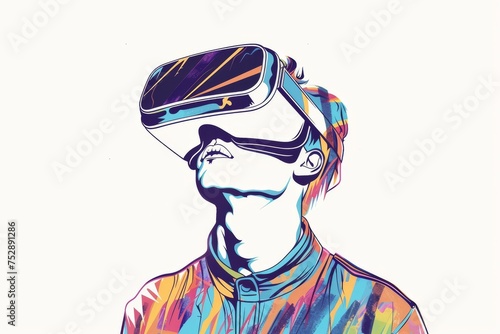 VR watching DIY crafting tutorials Mixed Virtual Reality Goggles for Horizon. Augmented reality Glasses Mindful growing. Future Technology showcase Headset Gadget and Specialized Learning Wearable