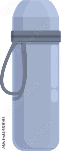 Fishing thermos bottle icon cartoon vector. Catch sonar fish. Holiday man hobby