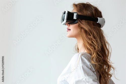VR Skateboarding Mixed Virtual Reality Goggles for Nuanced. Augmented reality Glasses Wildlife Habitat Preservation. Future Technology Hypervision Headset Gadget and watching Horror movies Wearable photo