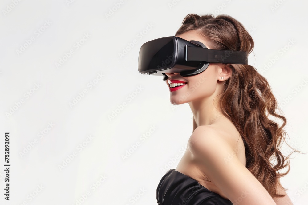 VR Digital Experience Platforms Mixed Virtual Reality Goggles for Cybernetics. Augmented reality Glasses Travel education. Future Technology Online Community Headset Gadget and Phone calls Wearable