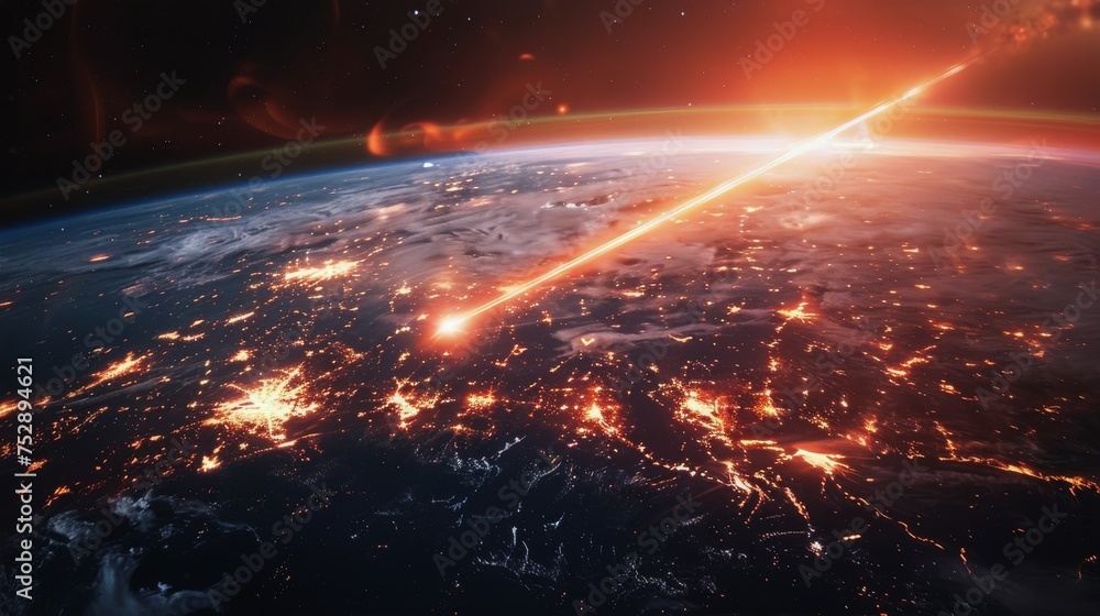 Earth Viewed From Space at Night Earth Viewed From Space at Night