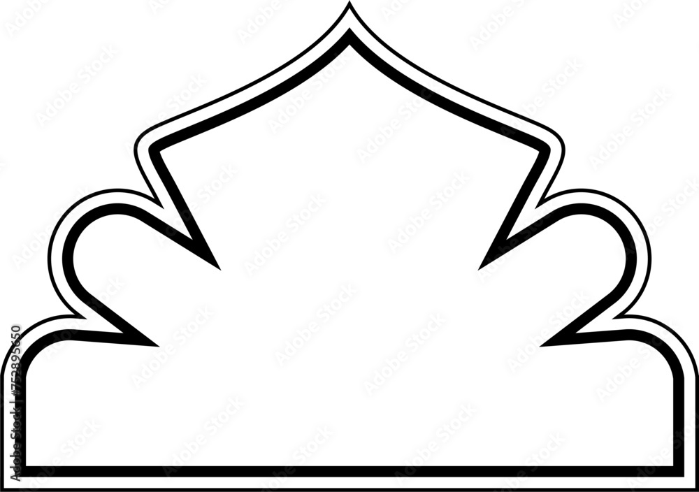 Islamic Dome Design double lines Outline Linear Black Stroke silhouettes Design pictogram symbol visual illustration Islamic Dome Design double lines Outline Linear Black Stroke silhouettes Design pictogram symbol visual illustration