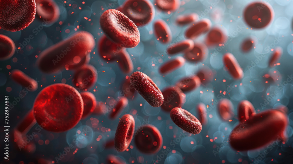 Fototapeta premium Red Blood Cells. Hematology Concept