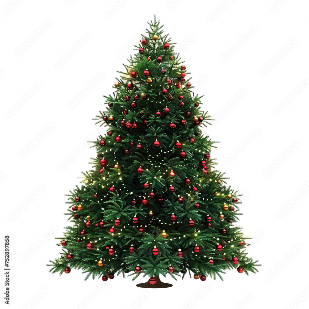 christmas tree with ribbon isolated on white background christmas tree with ribbon isolated on white background