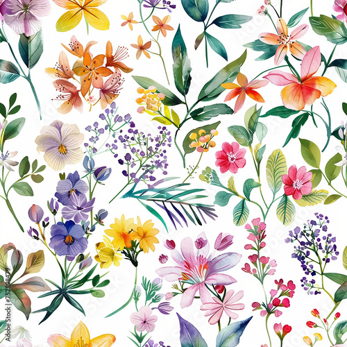 seamless pattern with flowers
