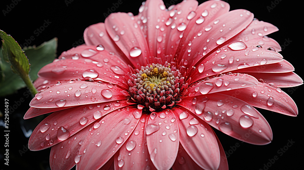 pink blooming gerbera flower, generative ai pink blooming gerbera flower, generative ai