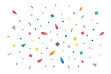 Confetti color explosion. Isolated png transparent background image.