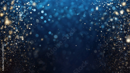 Blurred background of blue sparkles.