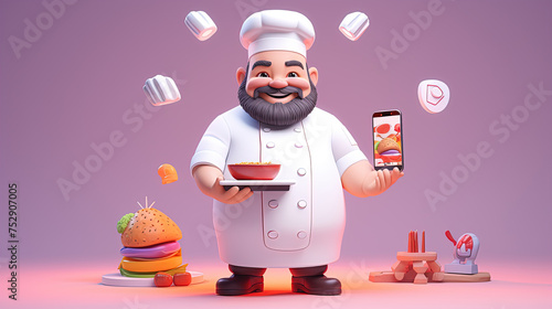 3D Chef Characters Proudly Promote Extremely Delicious Dishes on social media