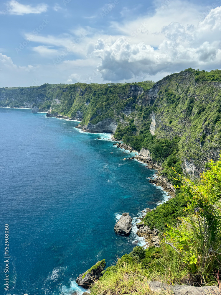 beautiful views of the sea, ocean coast and cliffs