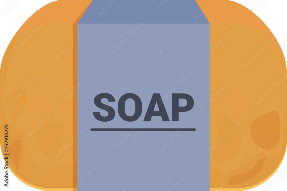Soap package icon cartoon vector. Powder production factory. Media care Soap package icon cartoon vector. Powder production factory. Media care