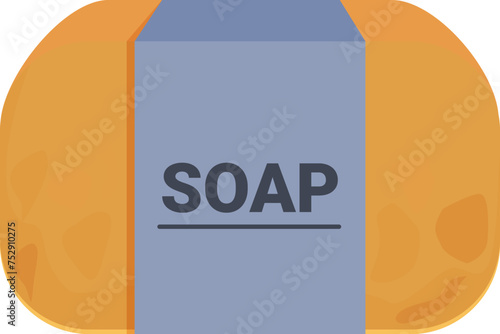 Soap package icon cartoon vector. Powder production factory. Media care