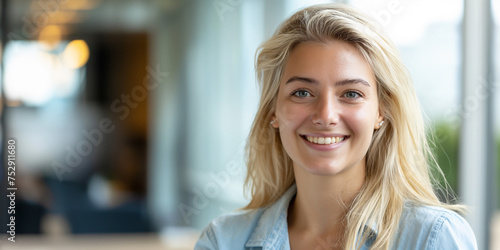 Beautiful business woman at work
