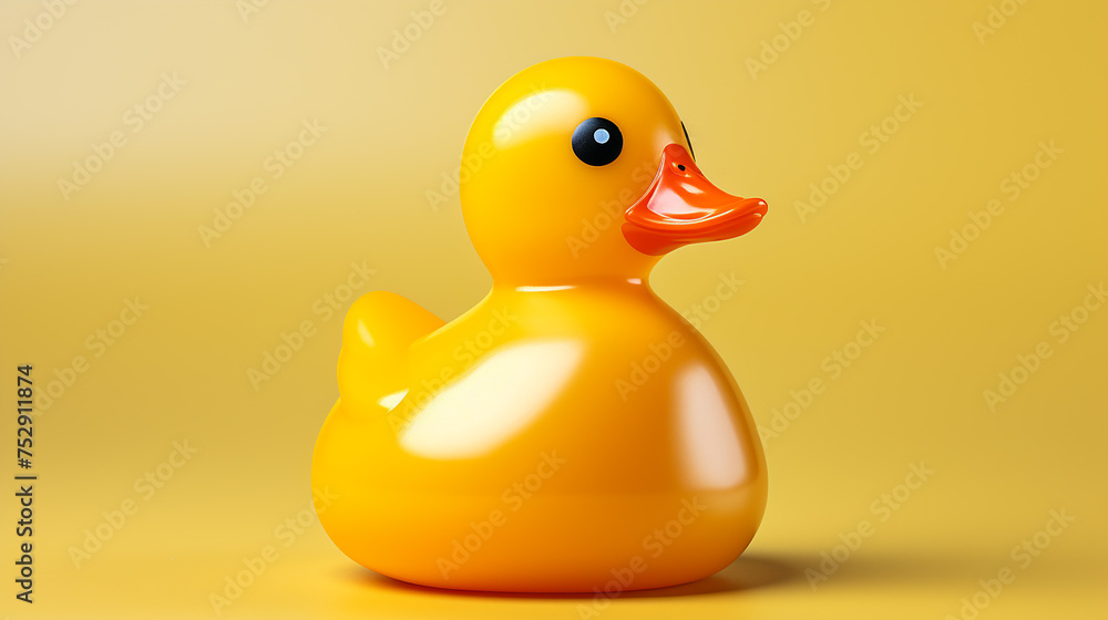 Yellow rubber Duck toy, generative ai Yellow rubber Duck toy, generative ai