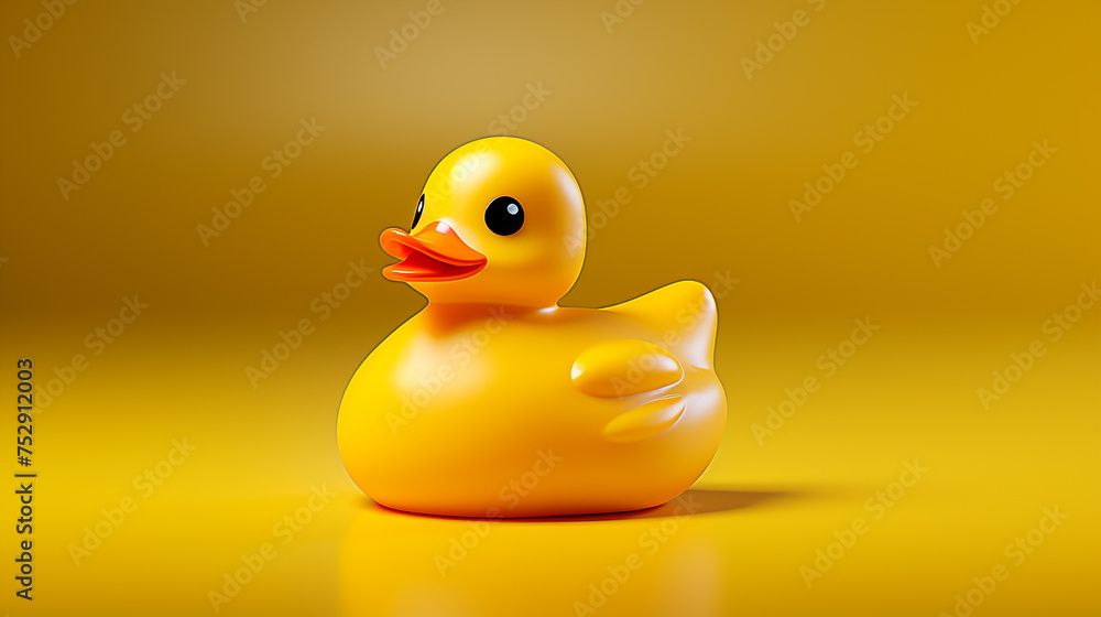 Yellow rubber Duck toy, generative ai Yellow rubber Duck toy, generative ai