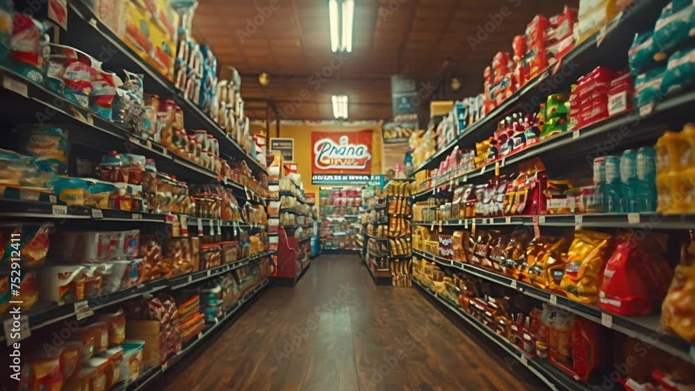 食品売り場の通路,Generative AI 食品売り場の通路,Generative AI