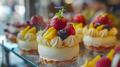 Easter Egg-Shaped Cheesecakes with Fresh Fruit Toppings